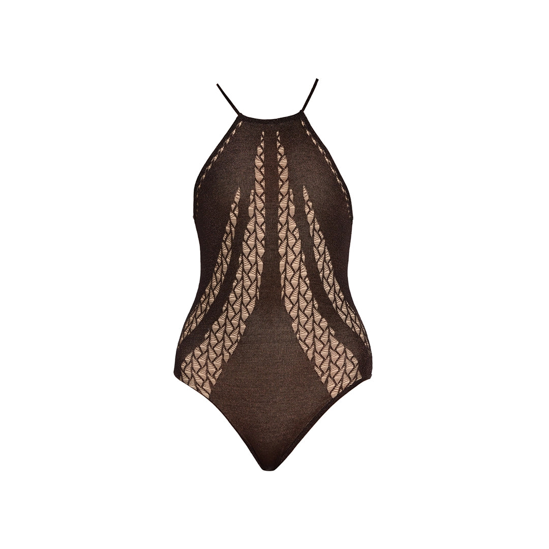 Provence Halter Neck Knitted Brown Swimsuit | Moeva | Swimsuit | Each week unveils new pieces—luxury swimwear, fluid resort silhouettes, and elevated summer-to-evening essentials designed to carry you from coastal escapes to city nights.