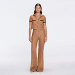 Ramatuelle Nude-Black Crop Top & Lerins Wide-Leg Pants Knitted Set | Moeva | Set | Each week unveils new pieces—luxury swimwear, fluid resort silhouettes, and elevated summer-to-evening essentials designed to carry you from coastal escapes to city nights.