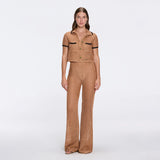 Ramatuelle Nude-Black Crop Top & Lerins Wide-Leg Pants Knitted Set | Moeva | Set | Each week unveils new pieces—luxury swimwear, fluid resort silhouettes, and elevated summer-to-evening essentials designed to carry you from coastal escapes to city nights.