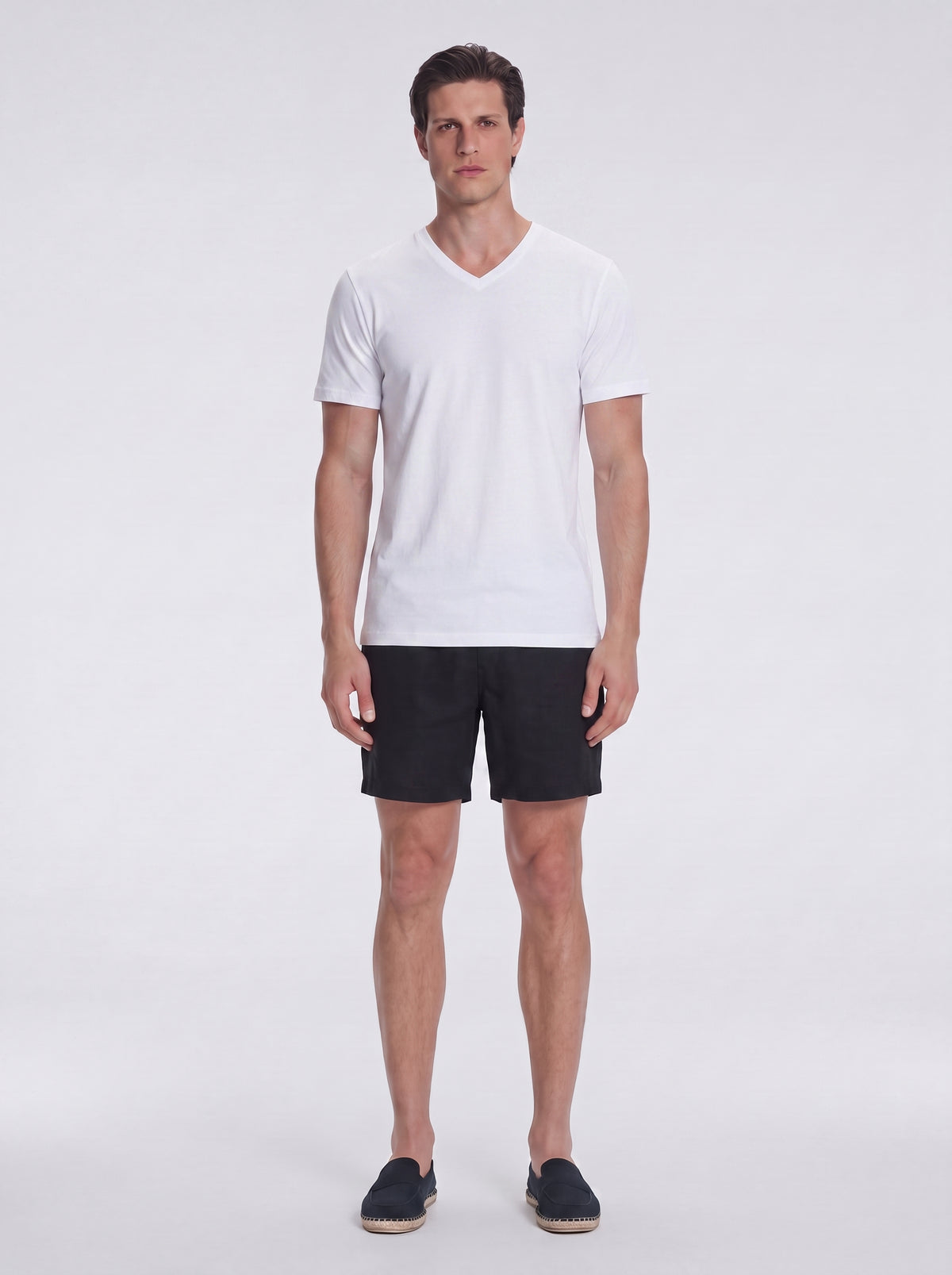 Rex White V-Neck Cotton T-Shirt | Moeva | T-Shirt | Each week unveils new pieces—luxury swimwear, fluid resort silhouettes, and elevated summer-to-evening essentials designed to carry you from coastal escapes to city nights.