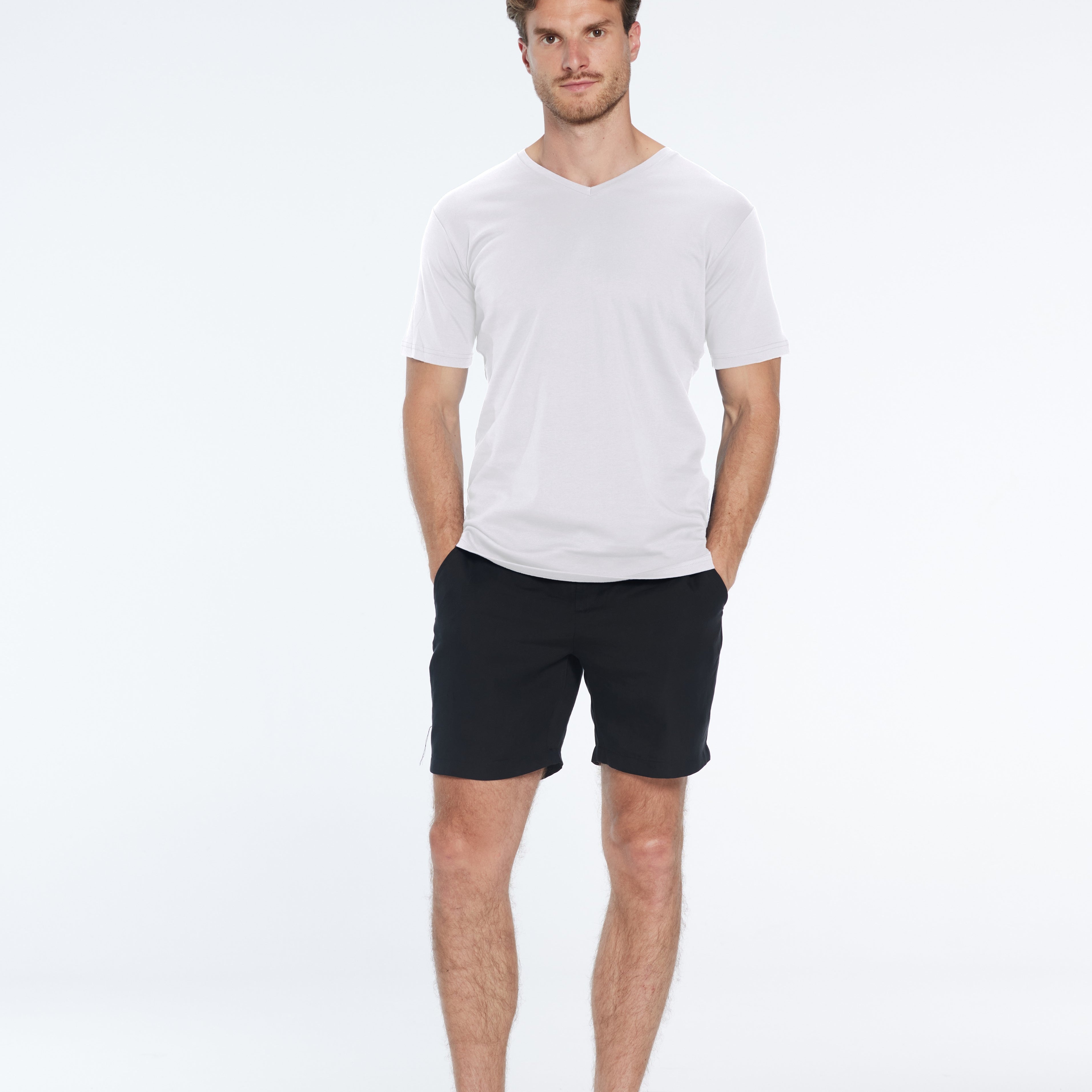 Rex White V-Neck Cotton T-Shirt | Moeva | T-Shirt | Each week unveils new pieces—luxury swimwear, fluid resort silhouettes, and elevated summer-to-evening essentials designed to carry you from coastal escapes to city nights.