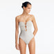 Rhodes Silver Bandeau Cut-Out Swimsuit | Moeva | Swimsuit | Each week unveils new pieces—luxury swimwear, fluid resort silhouettes, and elevated summer-to-evening essentials designed to carry you from coastal escapes to city nights.