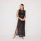 Roma Black Knit Belted Maxi Dress | Moeva | Beachwear Dresses | Each week unveils new pieces—luxury swimwear, fluid resort silhouettes, and elevated summer-to-evening essentials designed to carry you from coastal escapes to city nights.