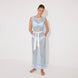 Roma Blue/White Knit Belted Maxi Dress | Moeva | Beachwear Dresses | Each week unveils new pieces—luxury swimwear, fluid resort silhouettes, and elevated summer-to-evening essentials designed to carry you from coastal escapes to city nights.
