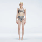 Rosalind Black Optical Scoop Neck High Waist 3D Print Bikini Sets | Moeva | Bikini Sets | Each week unveils new pieces—luxury swimwear, fluid resort silhouettes, and elevated summer-to-evening essentials designed to carry you from coastal escapes to city nights.