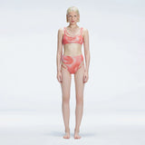 Rosalind Red Optical Scoop Neck High Waist 3D Print Bikini Sets | Moeva | Bikini Sets | Each week unveils new pieces—luxury swimwear, fluid resort silhouettes, and elevated summer-to-evening essentials designed to carry you from coastal escapes to city nights.