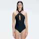 Rosamund Black Halter Swimsuit | Moeva | Swimsuit | Each week unveils new pieces—luxury swimwear, fluid resort silhouettes, and elevated summer-to-evening essentials designed to carry you from coastal escapes to city nights.
