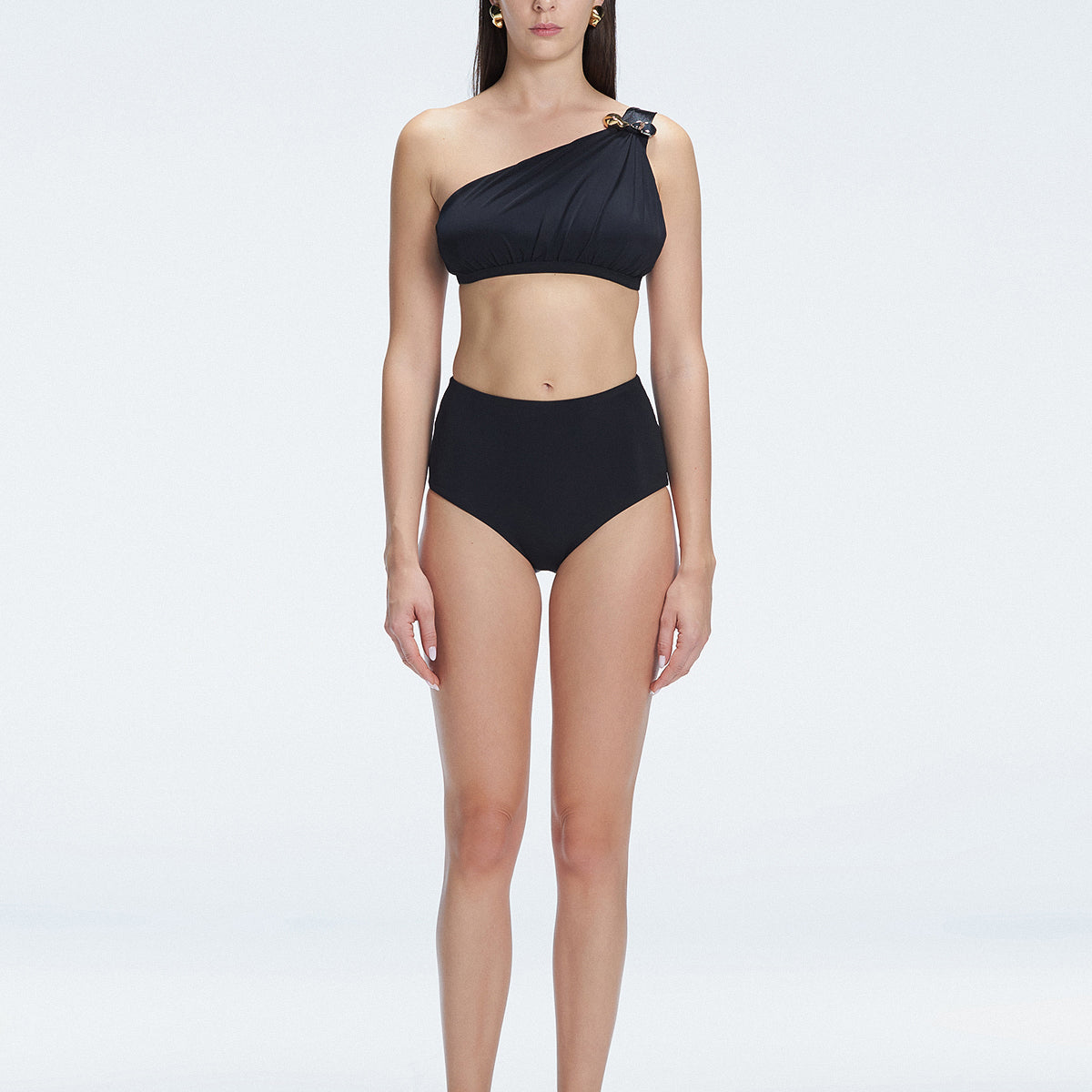 Romina One Shoulder Solid Bikini Top | Moeva | Bikini Top | Each week unveils new pieces—luxury swimwear, fluid resort silhouettes, and elevated summer-to-evening essentials designed to carry you from coastal escapes to city nights.