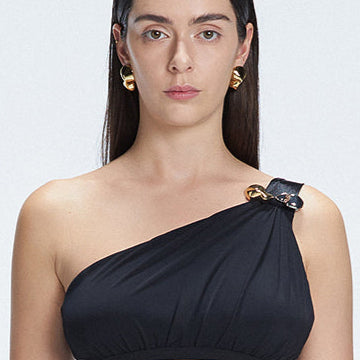 Romina One Shoulder Solid Bikini Top | Moeva | Bikini Top | Each week unveils new pieces—luxury swimwear, fluid resort silhouettes, and elevated summer-to-evening essentials designed to carry you from coastal escapes to city nights.