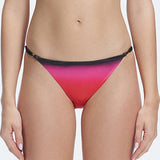 Rory Pink Optical Mid Coverage Bikini Bottom