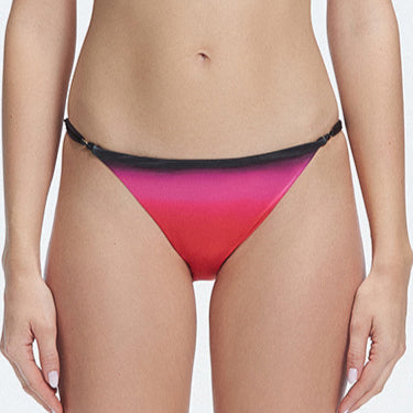 Rory Red Optical Mid Coverage Satin Bikini Bottom | Moeva | Bikini Bottom | Each week unveils new pieces—luxury swimwear, fluid resort silhouettes, and elevated summer-to-evening essentials designed to carry you from coastal escapes to city nights.