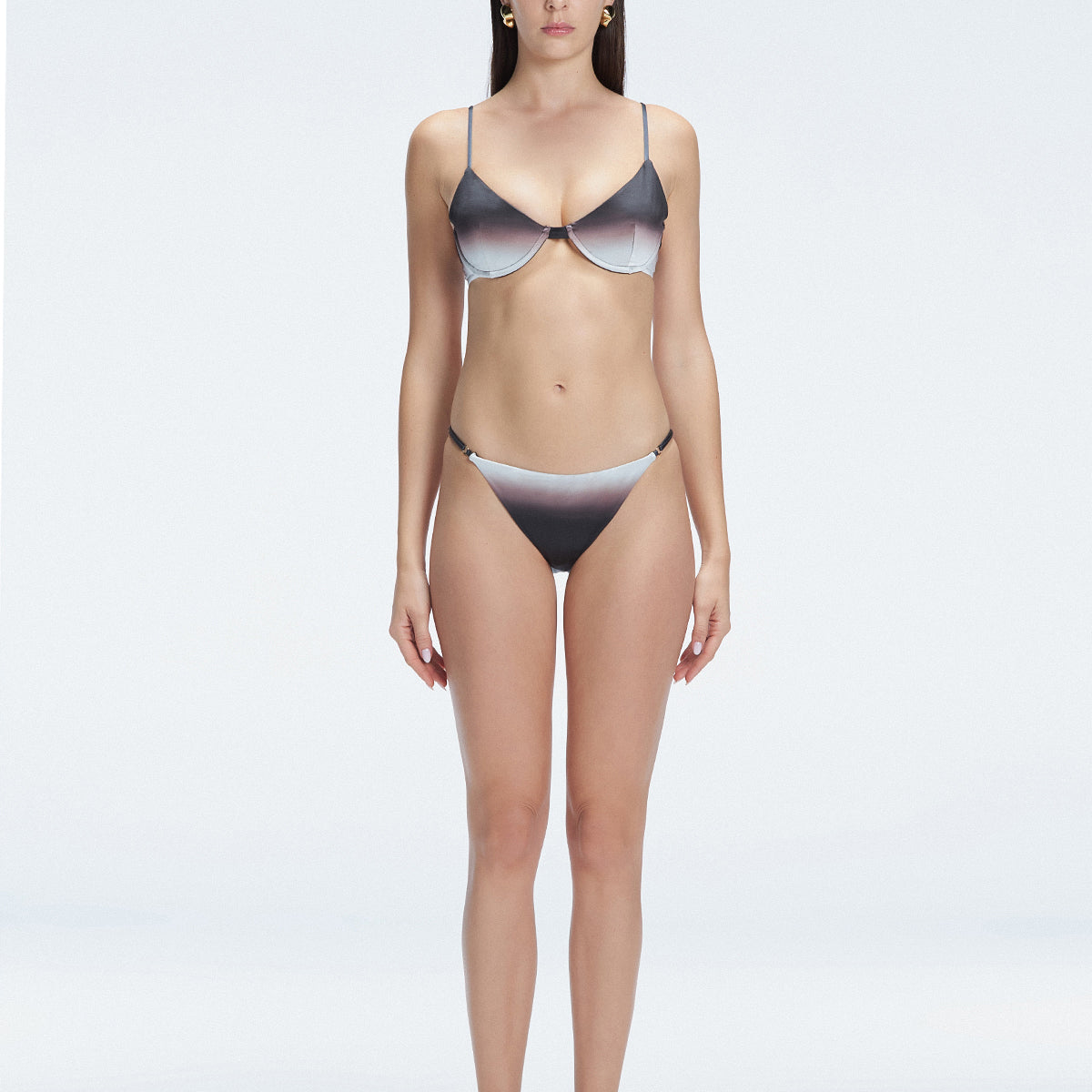 Rory Black Optical Underwired Satin Bikini Top | Moeva | Bikini Top | Each week unveils new pieces—luxury swimwear, fluid resort silhouettes, and elevated summer-to-evening essentials designed to carry you from coastal escapes to city nights.