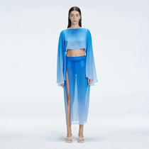 Samantha Long Sleeve Crop Top and Tabitha Maxi Skirt Blue Optical Set | Moeva | | Each week unveils new pieces—luxury swimwear, fluid resort silhouettes, and elevated summer-to-evening essentials designed to carry you from coastal escapes to city nights.