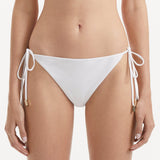 Sarita White Side Tie Bikini Bottom