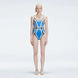 Seraphina Blue Optical Scoop Neck Swimsuit | Moeva | One-Piece | Each week unveils new pieces—luxury swimwear, fluid resort silhouettes, and elevated summer-to-evening essentials designed to carry you from coastal escapes to city nights.