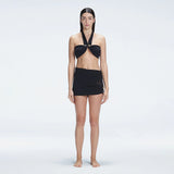 Siena Black Mesh Detail Mini Skirt