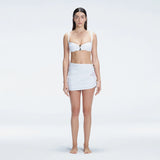 Siena White Mesh Detail Mini Skirt
