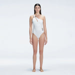Solene White One Shoulder Satin Swimsuit | Moeva | One-Piece | Each week unveils new pieces—luxury swimwear, fluid resort silhouettes, and elevated summer-to-evening essentials designed to carry you from coastal escapes to city nights.