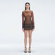Sylvie Black Optical Long Sleeve Mini Dress | Moeva | Beachwear Dresses | Each week unveils new pieces—luxury swimwear, fluid resort silhouettes, and elevated summer-to-evening essentials designed to carry you from coastal escapes to city nights.