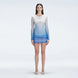 Sylvie Blue Optical Long Sleeve Mini Dress | Moeva | Beachwear Dresses | Each week unveils new pieces—luxury swimwear, fluid resort silhouettes, and elevated summer-to-evening essentials designed to carry you from coastal escapes to city nights.