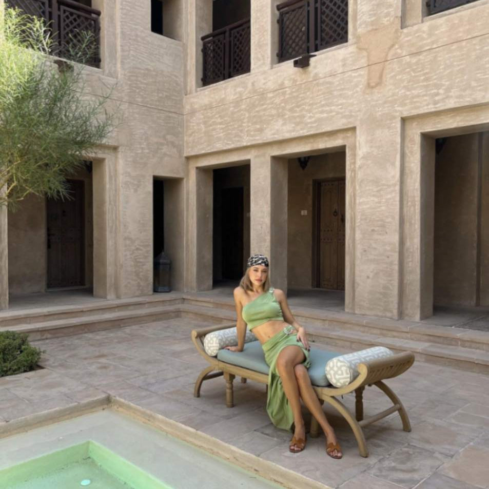 Gamze Erçel - Eila Green One Shoulder Knitted Crop Top - Lyndon Green Knitted Skirt with Side Slit | Moeva | Skirt | Each week unveils new pieces—luxury swimwear, fluid resort silhouettes, and elevated summer-to-evening essentials designed to carry you from coastal escapes to city nights.