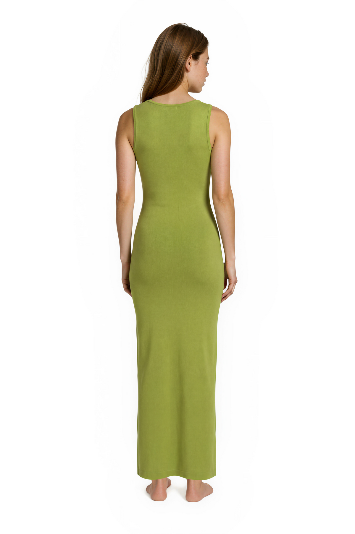 Taliya Green Deep Plunge Chain Detail Maxi Dress by Moeva | Dress from MOEVA's luxury swimwear and resortwear collection, perfect for beach days, resort escapes and summer styling.