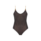 Tropezia Scoop Neck Black Knitted Gold Chain Straps Swimsuit | Moeva | Swimsuit | Each week unveils new pieces—luxury swimwear, fluid resort silhouettes, and elevated summer-to-evening essentials designed to carry you from coastal escapes to city nights.