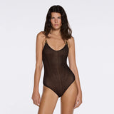 Tropezia Scoop Neck Brown Knitted Gold Chain Straps Swimsuit | Moeva | Swimsuit | Each week unveils new pieces—luxury swimwear, fluid resort silhouettes, and elevated summer-to-evening essentials designed to carry you from coastal escapes to city nights.