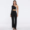 Villamar One-Shoulder Crop Top And Evangeline High Waist Black-White Pants Set | Moeva | RTW Bustiers | Each week unveils new pieces—luxury swimwear, fluid resort silhouettes, and elevated summer-to-evening essentials designed to carry you from coastal escapes to city nights.