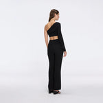 Villamar One-Shoulder Crop Top And Evangeline High Waist Black-White Pants Set | Moeva | RTW Bustiers | Each week unveils new pieces—luxury swimwear, fluid resort silhouettes, and elevated summer-to-evening essentials designed to carry you from coastal escapes to city nights.