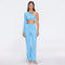 Villamar One-Shoulder Crop Top And Evangeline High Waist Blue-White Pants Set | Moeva | RTW Bustiers | Each week unveils new pieces—luxury swimwear, fluid resort silhouettes, and elevated summer-to-evening essentials designed to carry you from coastal escapes to city nights.