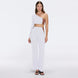 Villamar White-Brown Duo-Tone Gold Button One-Shoulder Crop Top | Moeva | RTW Bustiers | Each week unveils new pieces—luxury swimwear, fluid resort silhouettes, and elevated summer-to-evening essentials designed to carry you from coastal escapes to city nights.