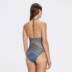Villone Halter Neck Blue Knitted Swimsuit | Moeva | Swimsuit | Each week unveils new pieces—luxury swimwear, fluid resort silhouettes, and elevated summer-to-evening essentials designed to carry you from coastal escapes to city nights.