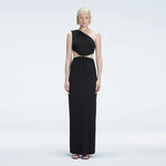 Violet Black One-Shoulder Textured Maxi Dress with Cut-Out Detail | Moeva | Dress | Each week unveils new pieces—luxury swimwear, fluid resort silhouettes, and elevated summer-to-evening essentials designed to carry you from coastal escapes to city nights.