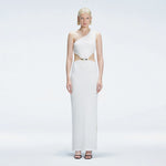 Violet White One-Shoulder Textured Maxi Dress with Cut-Out Detail | Moeva | Dress | Each week unveils new pieces—luxury swimwear, fluid resort silhouettes, and elevated summer-to-evening essentials designed to carry you from coastal escapes to city nights.