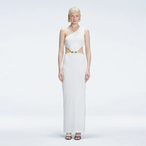 Violet White One-Shoulder Textured Maxi Dress with Cut-Out Detail | Moeva | Dress | Each week unveils new pieces—luxury swimwear, fluid resort silhouettes, and elevated summer-to-evening essentials designed to carry you from coastal escapes to city nights.