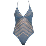 Villone Halter Neck Blue Knitted Swimsuit | Moeva | Swimsuit | Each week unveils new pieces—luxury swimwear, fluid resort silhouettes, and elevated summer-to-evening essentials designed to carry you from coastal escapes to city nights.