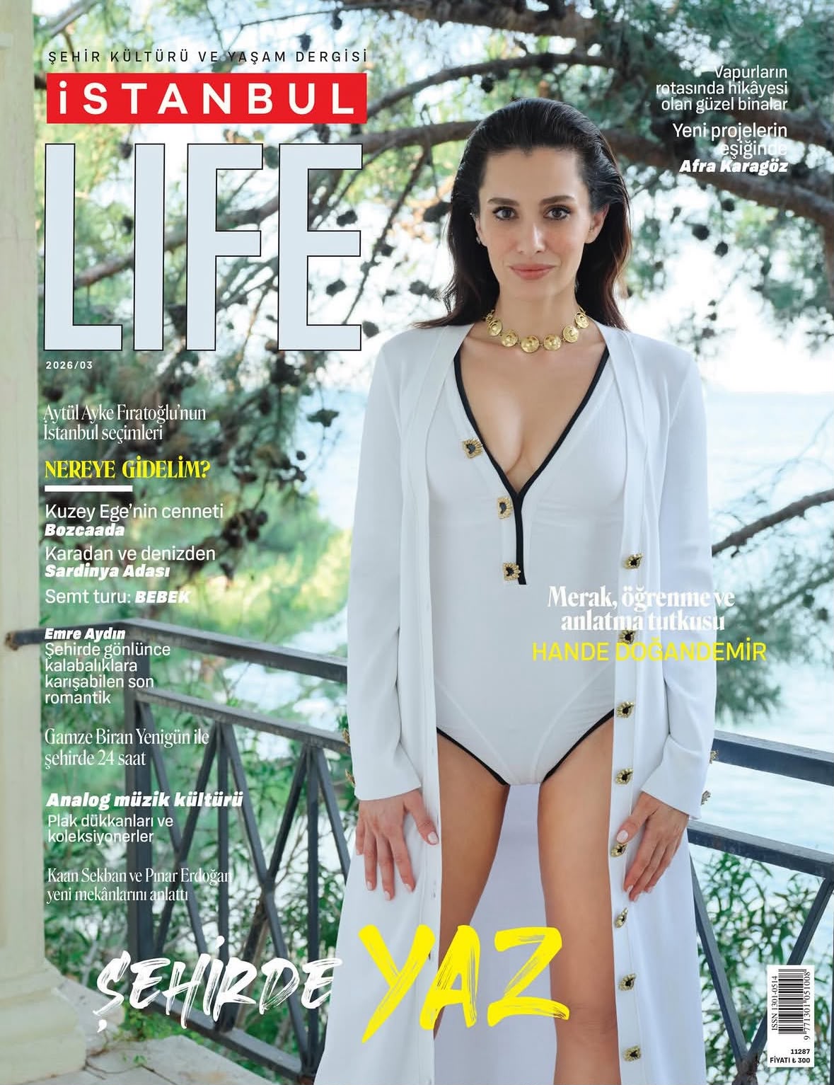 Hande Doğandemir - Brie V Neck Button Detail White Swimsuit