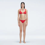 Zella Red Triangle Mid Coverage Solid Bikini Sets | Moeva | Bikini Sets | Each week unveils new pieces—luxury swimwear, fluid resort silhouettes, and elevated summer-to-evening essentials designed to carry you from coastal escapes to city nights.