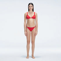 Zella Red Triangle Mid Coverage Solid Bikini Sets | Moeva | Bikini Sets | Each week unveils new pieces—luxury swimwear, fluid resort silhouettes, and elevated summer-to-evening essentials designed to carry you from coastal escapes to city nights.