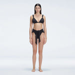 Zella Shiny Black Triangle Mid Coverage Solid Bikini Sets | Moeva | Bikini Sets | Each week unveils new pieces—luxury swimwear, fluid resort silhouettes, and elevated summer-to-evening essentials designed to carry you from coastal escapes to city nights.