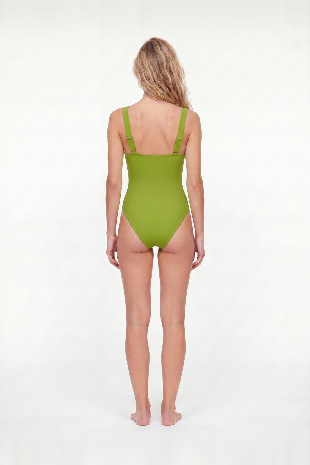 Zyrael U Neck Green Maternity One Piece Swimsuit