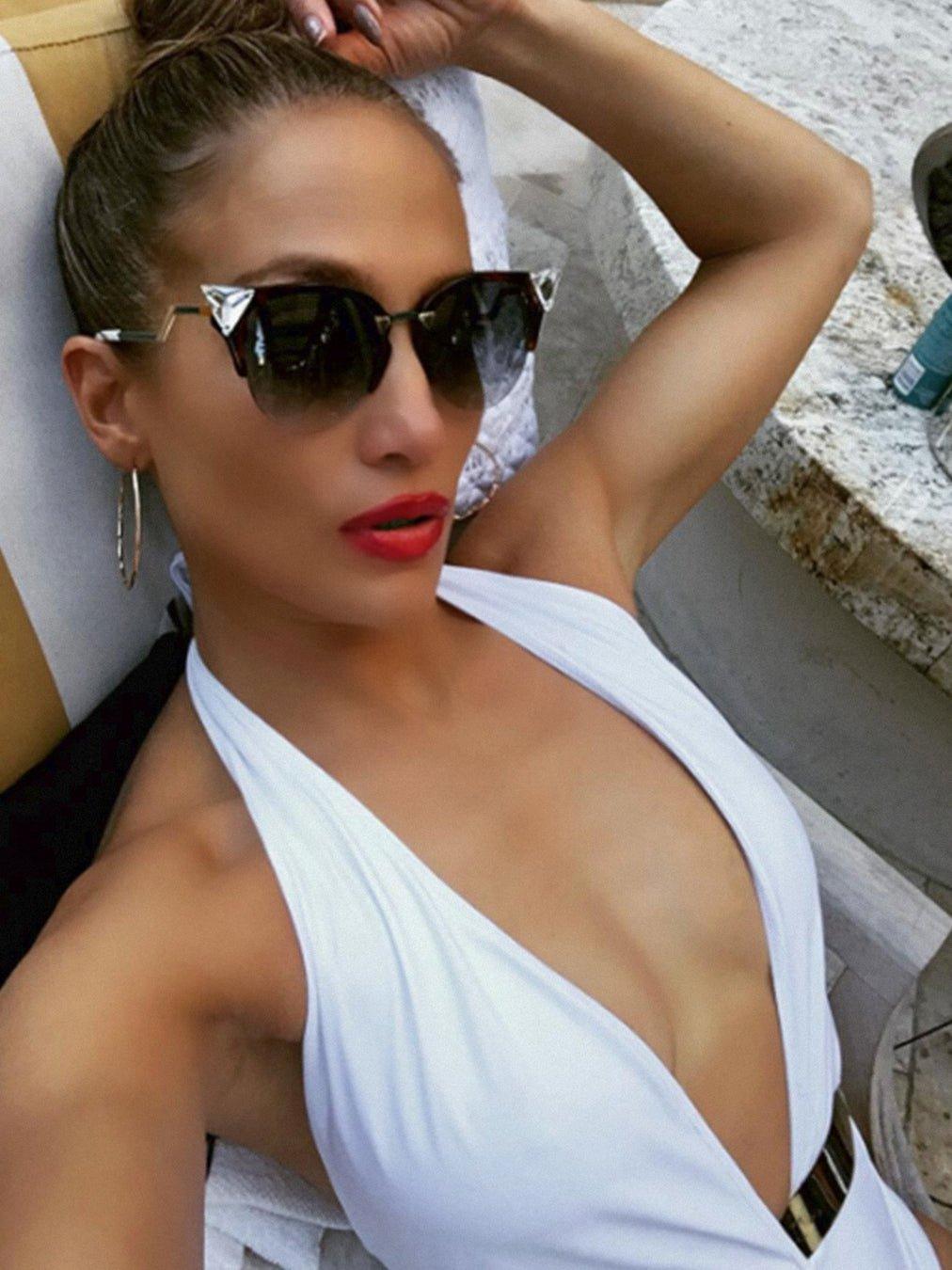 Bridget White Swimsuit As Seen On JENNIFER LOPEZ - Swimsuit Moeva