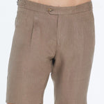 Marco Linen Taupe Shorts | Moeva | Men Shorts | Each week unveils new pieces—luxury swimwear, fluid resort silhouettes, and elevated summer-to-evening essentials designed to carry you from coastal escapes to city nights.