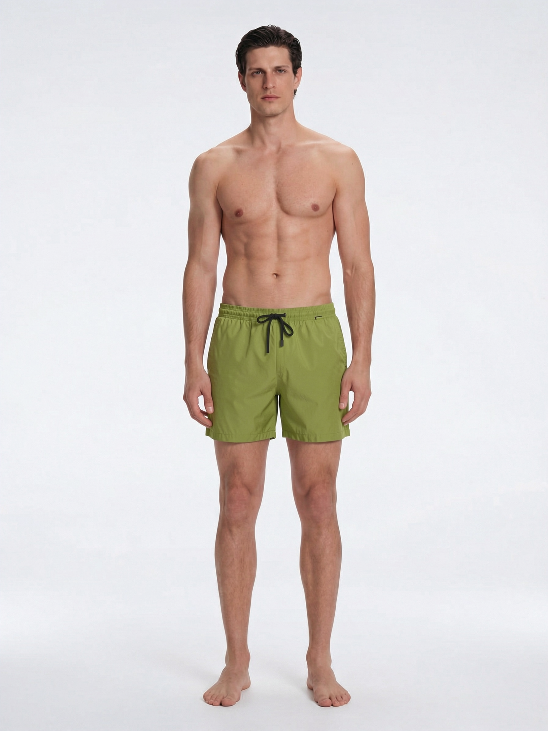 Louis Olive Quick-Dry Swim Shorts | Moeva | Shorts | Each week unveils new pieces—luxury swimwear, fluid resort silhouettes, and elevated summer-to-evening essentials designed to carry you from coastal escapes to city nights.