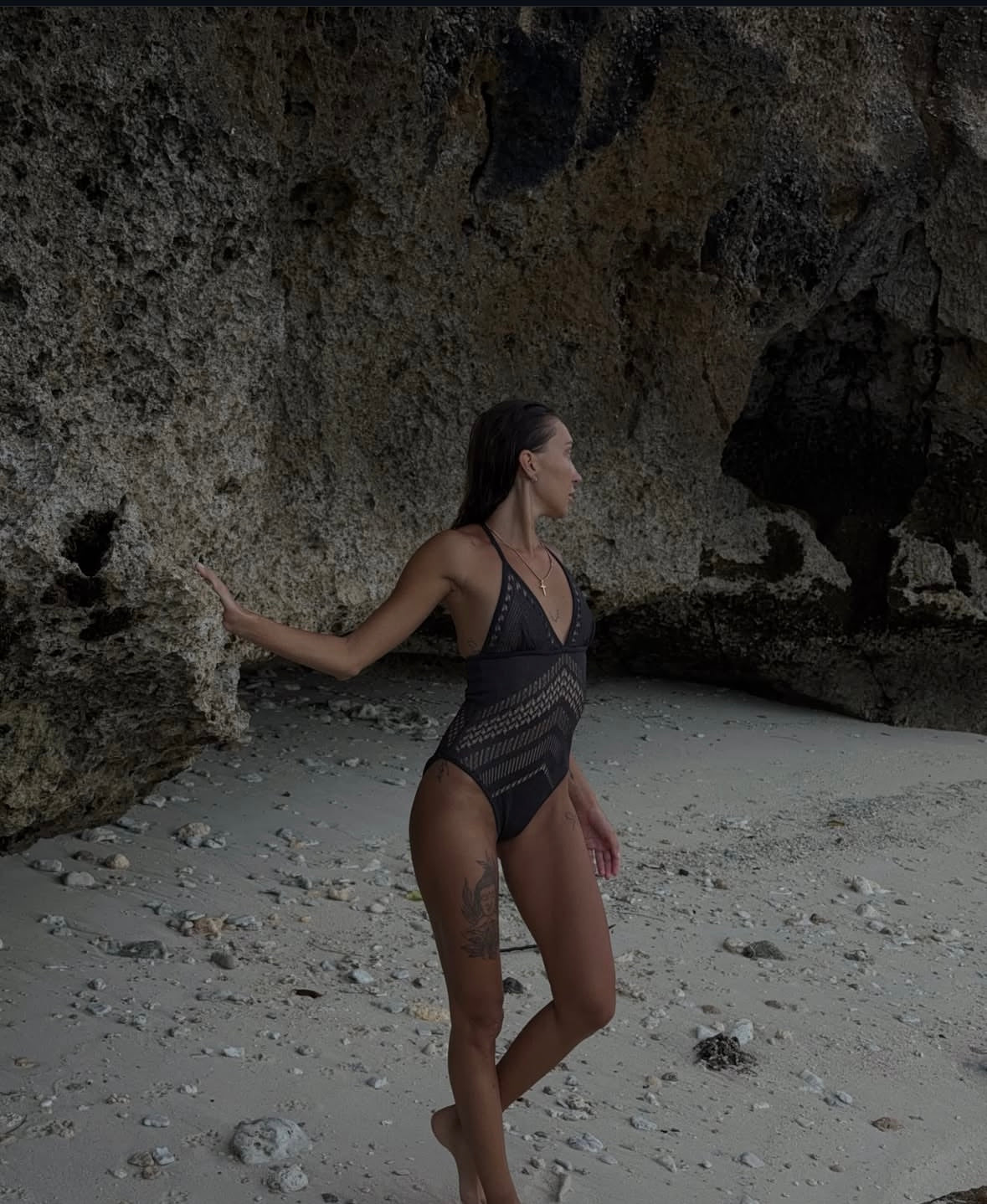 Katya Dobraya - Villone V Neck Black Knitted One Piece Swimsuit | Moeva | Swimsuit | Each week unveils new pieces—luxury swimwear, fluid resort silhouettes, and elevated summer-to-evening essentials designed to carry you from coastal escapes to city nights.