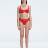 Lorelai Red Scoop Neck Bikini Top