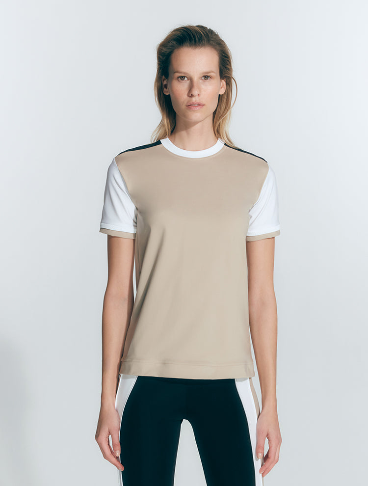 Leticia Black Nude White T-Shirt | Moeva | Sports Bras | Each week unveils new pieces—luxury swimwear, fluid resort silhouettes, and elevated summer-to-evening essentials designed to carry you from coastal escapes to city nights.