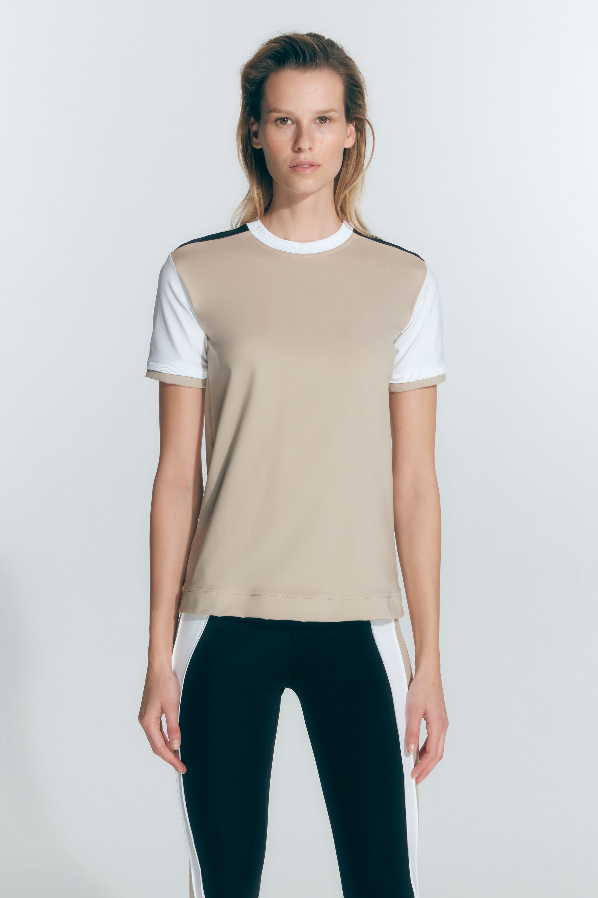 Leticia Black Nude White T-Shirt | Moeva | Sports Bras | Each week unveils new pieces—luxury swimwear, fluid resort silhouettes, and elevated summer-to-evening essentials designed to carry you from coastal escapes to city nights.