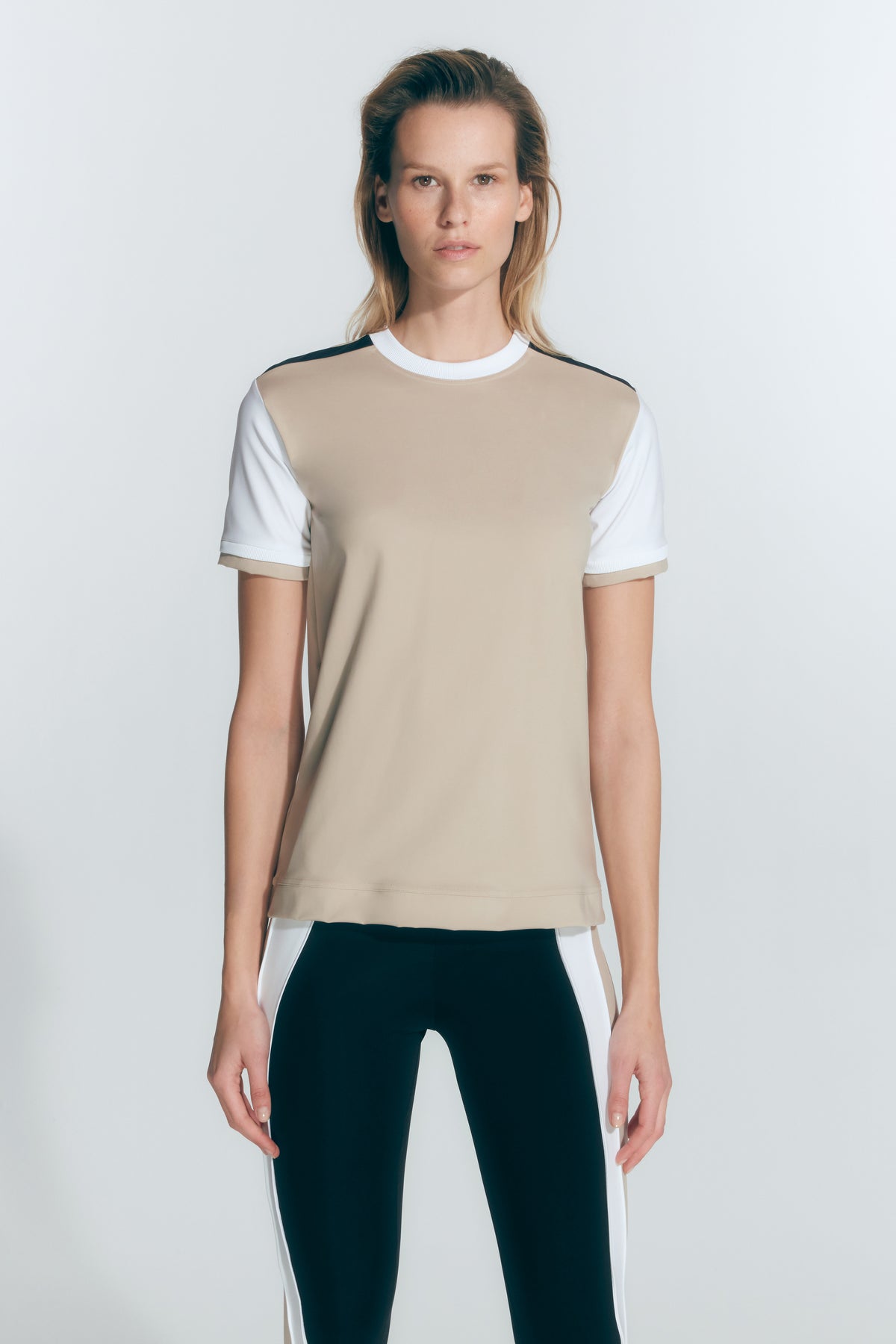 Leticia Black Nude White T-Shirt
